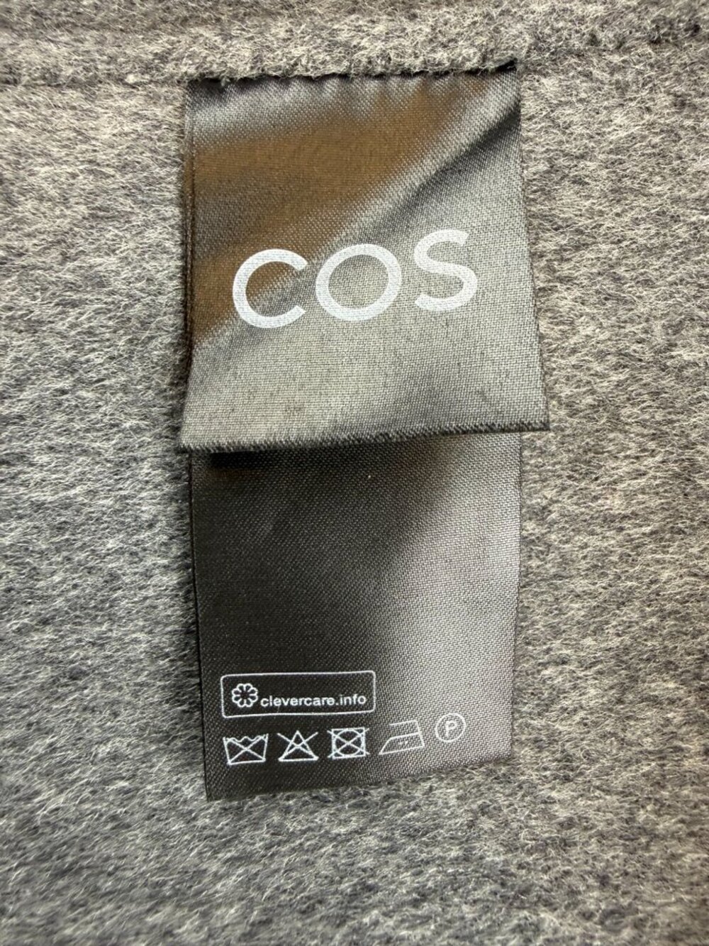 COS BOXY DOUBLE-FACED WOOL JACKET Womens size XS in GREY - Picture 9 of 13